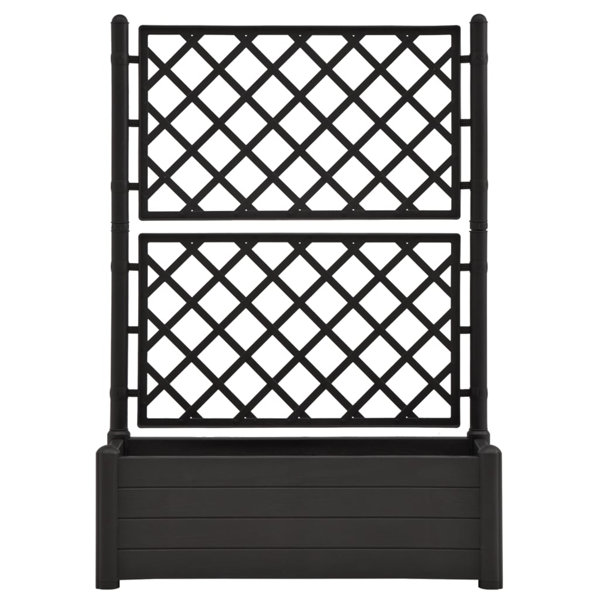Bay Isle Home Jacque Plastic Planter Box with Trellis Wayfair.co.uk